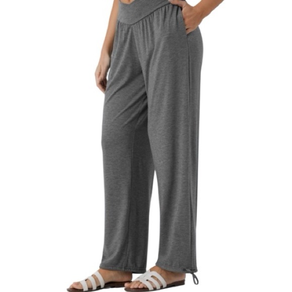 NWT HALARA Crossover High Waisted Pocket Drawstring Casual Joggers NWT - Picture 2 of 5